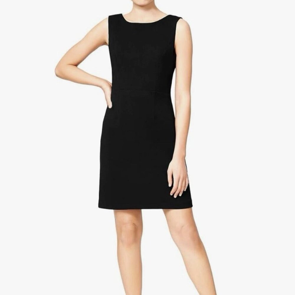 Betsey Johnson Cross-Back‎ Scuba Crepe MIni Dress in Black Size 6